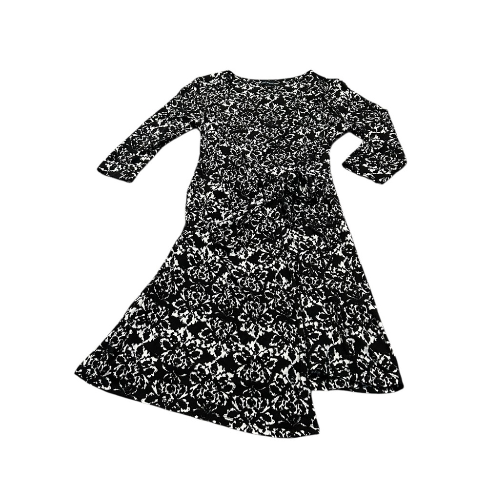 SAINT TROPEZ WEST black and white wrap dress